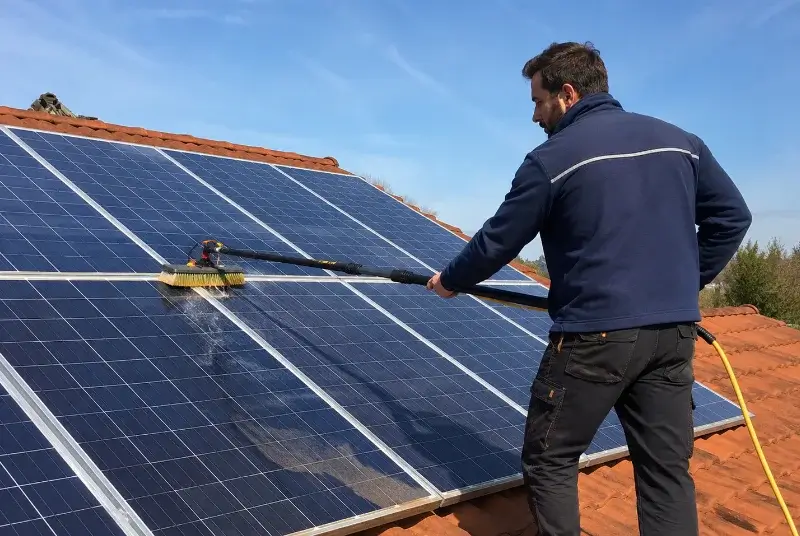 Nettoyage et entretien de panneaux solaires à la Frette
