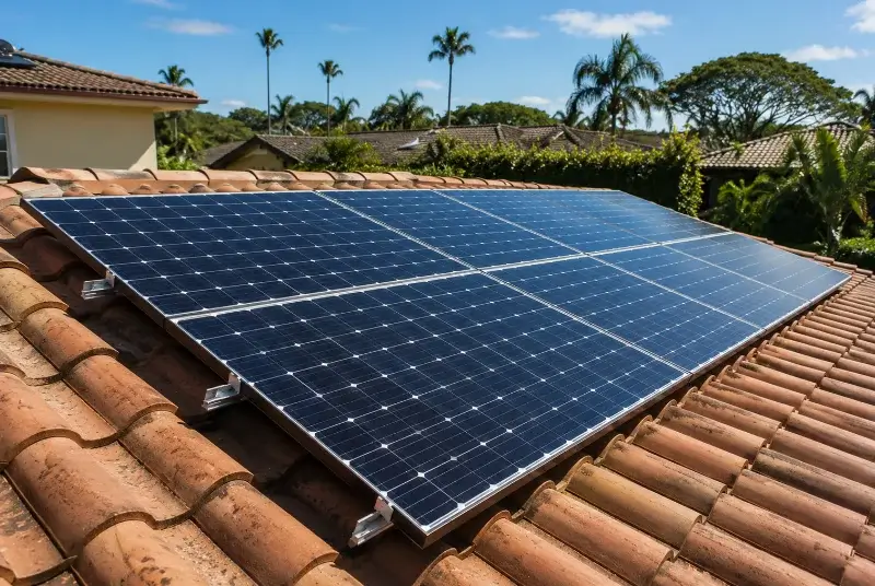Installation de panneaux solaires à la Frette
